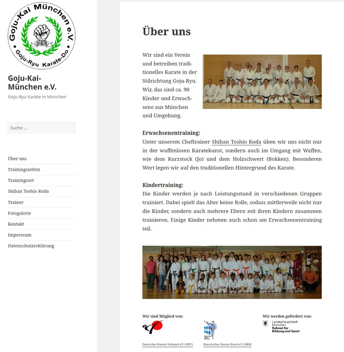 Sports club website